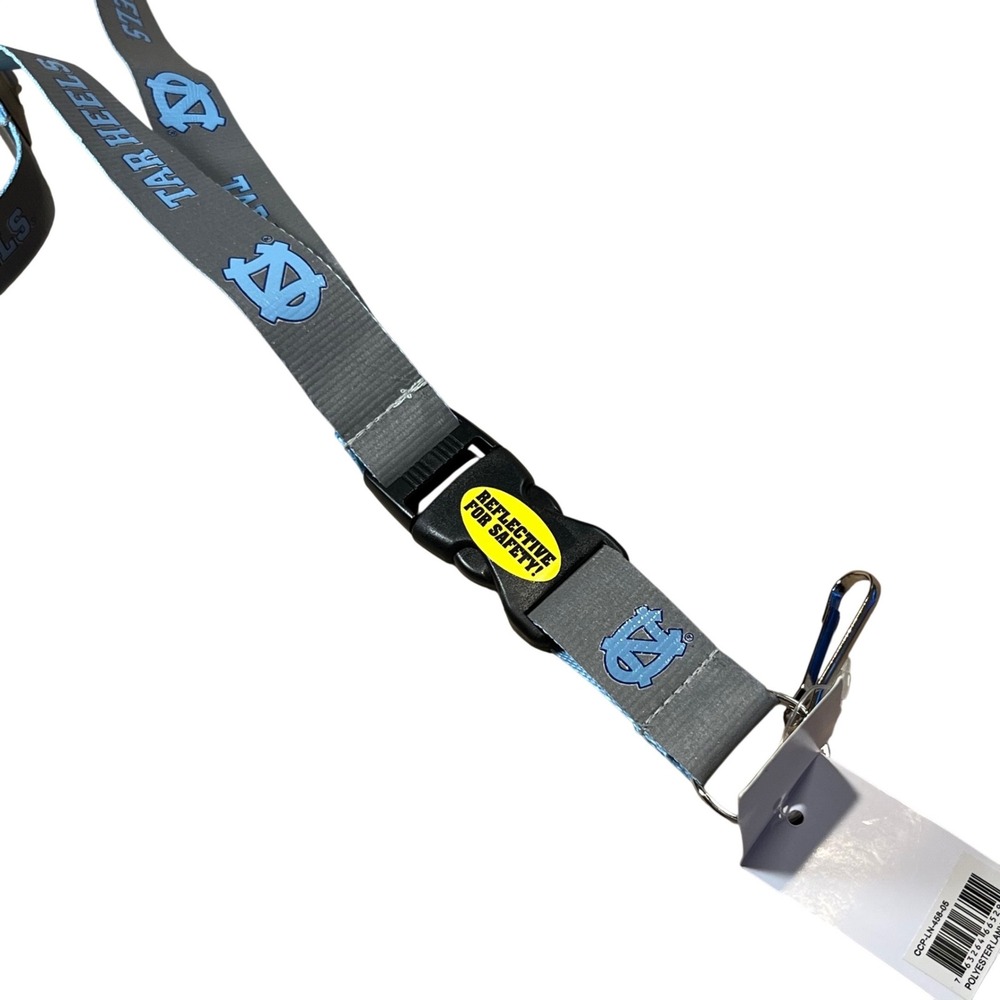 UNC Tar Heels Lanyard Reflective Gray Blue Aminco CCP-LN-458-05 NEW